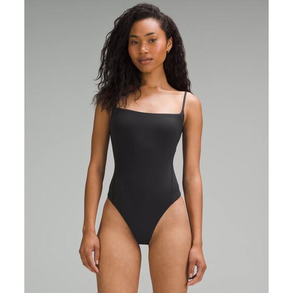 Lululemon Wundermost Ultra-soft Nulu Square-neck Bodysuit - XS - Black - Picture 1 of 7